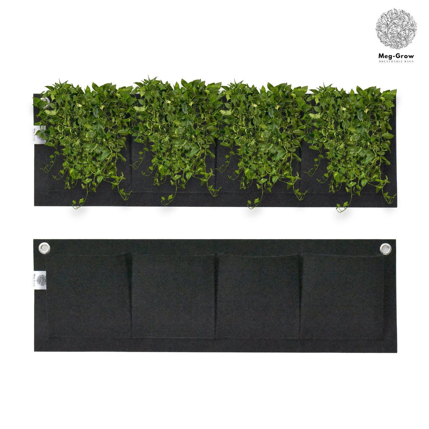 SYUTAM Non-Woven Felt Fabric Wall Planter for Gardening, Plants, Flowers, Suitable for Indoor and Outdoor (Black 16-Pockets