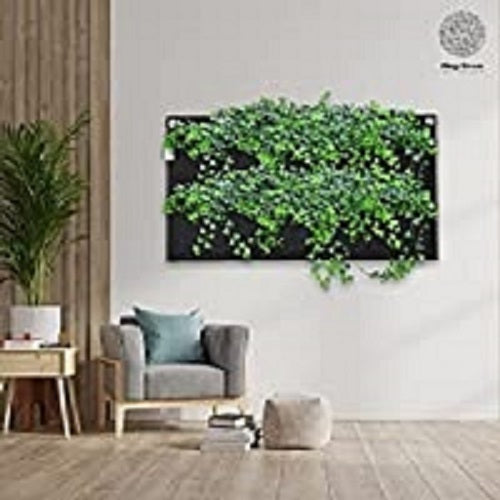 SYUTAM Non-Woven Felt Fabric Wall Planter for Gardening, Plants, Flowers, Suitable for Indoor and Outdoor (Black 16-Pockets