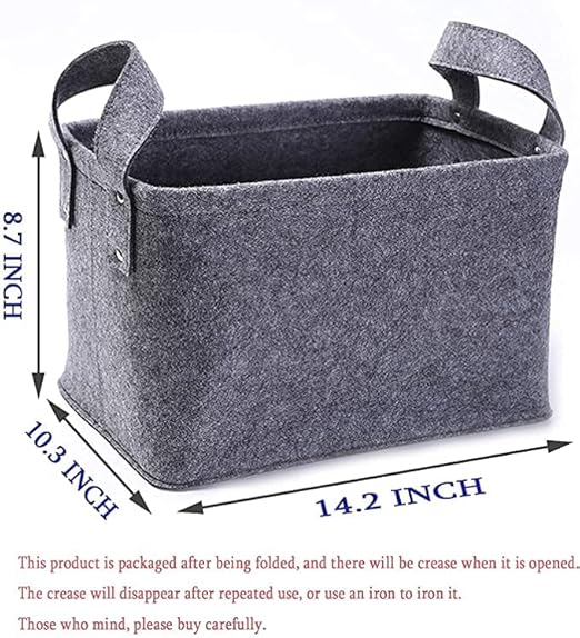 SYUTAM Organiser for toys books clothes | Foldable Basket | Multipurpose Bag (Grey)